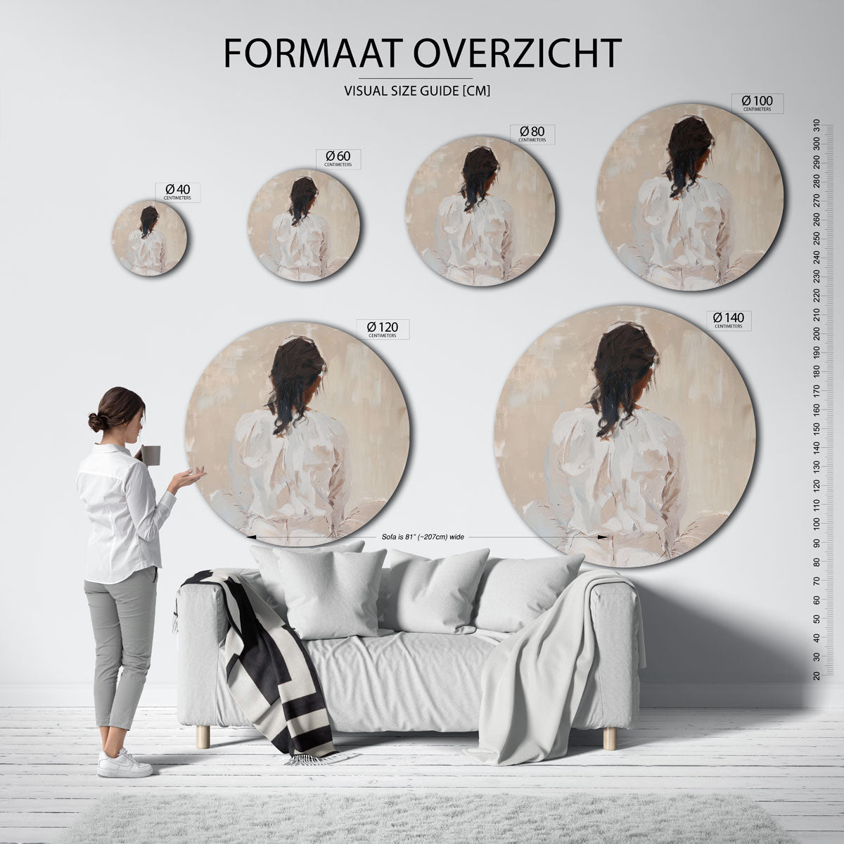 Vrouw van achteren Muurcirkel