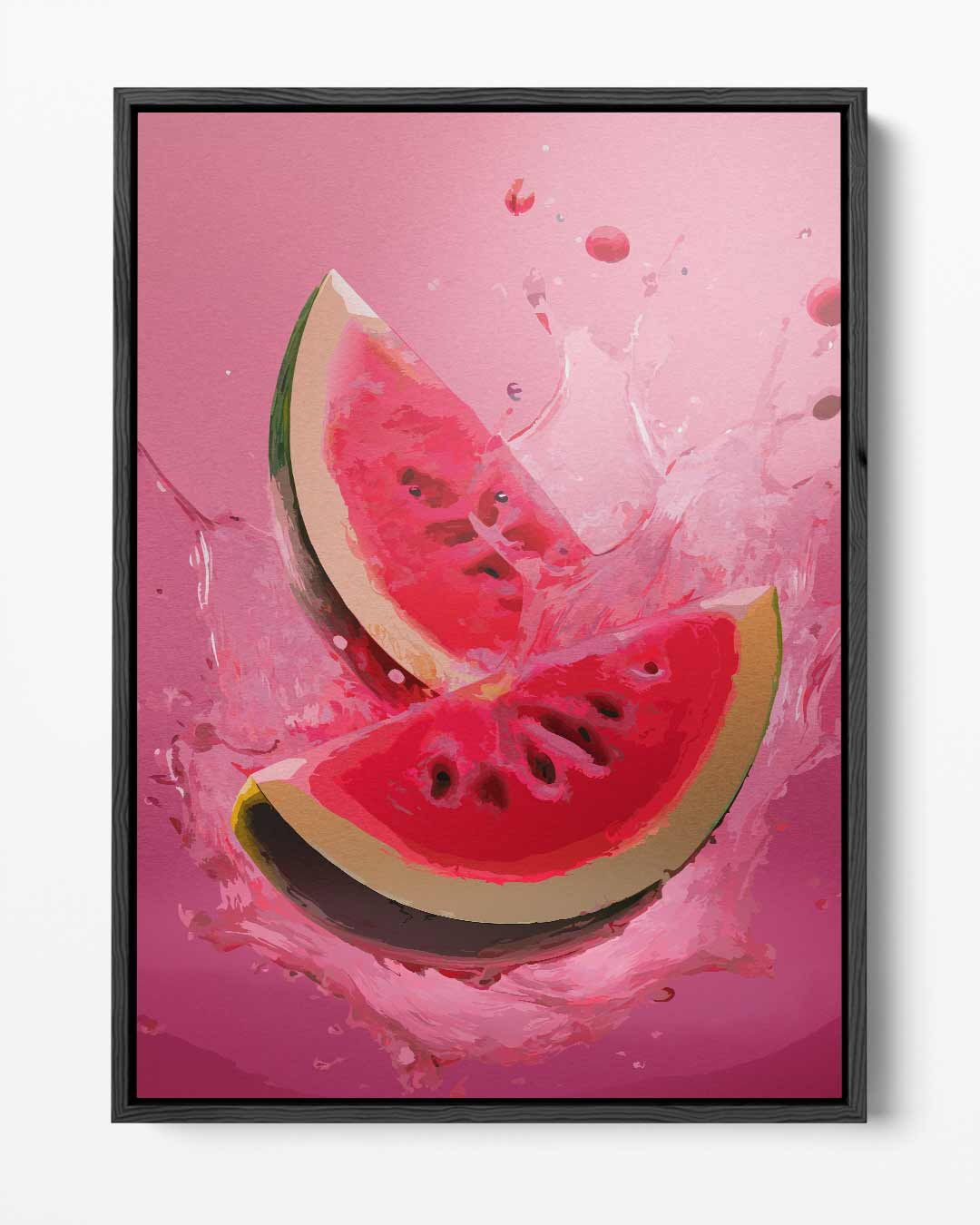 Spetterende Watermeloen Kunstwerk-canvas-dibond-plexiglas-wanddecoratie-WallArtistic