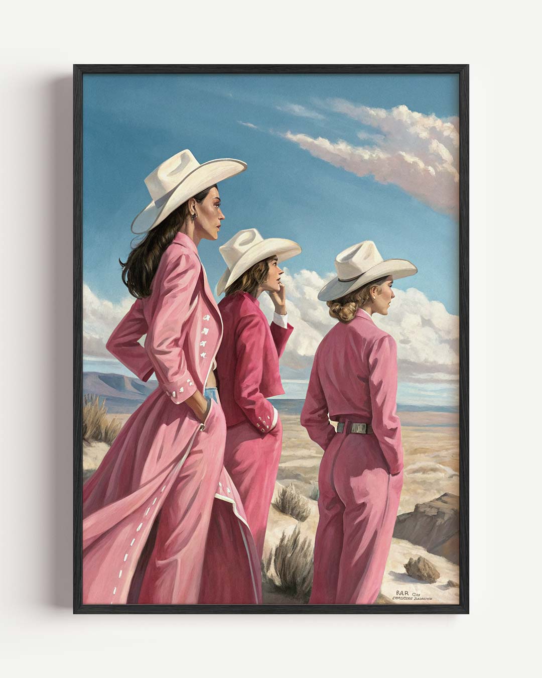 Stijlvolle Cowboy-Chic Poster