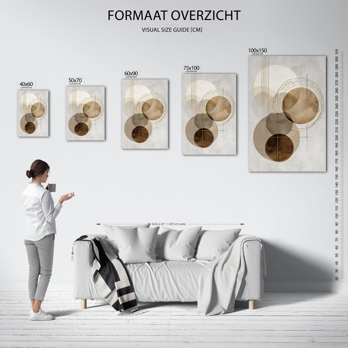 Geometrische cirkelcompositie Kunstwerk