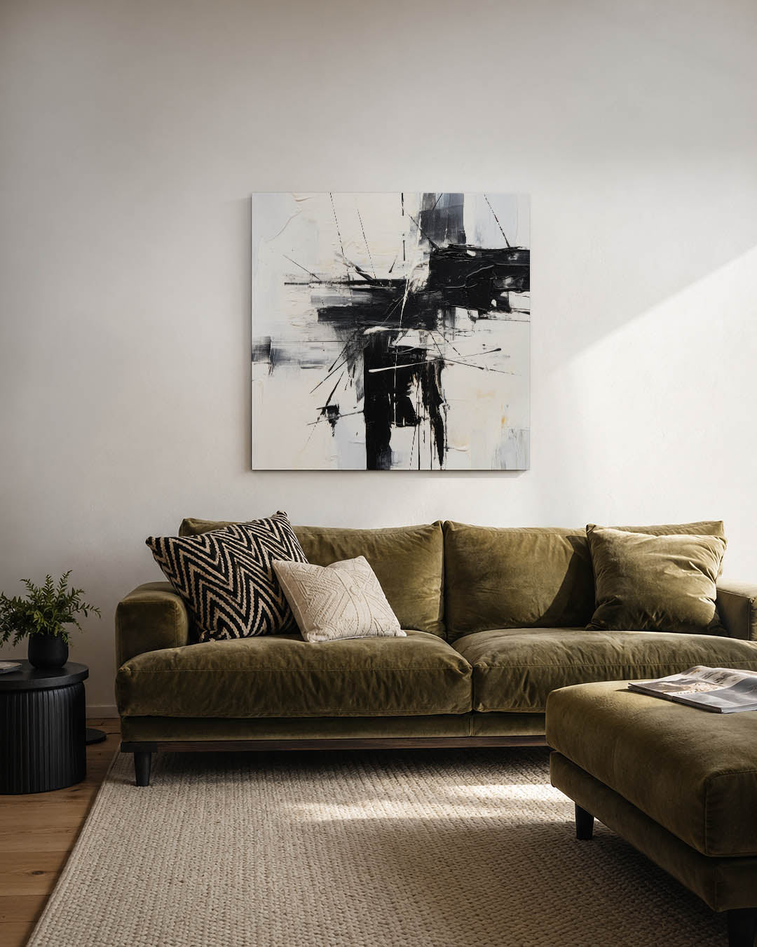Dynamische lijnen compositie Kunstwerk