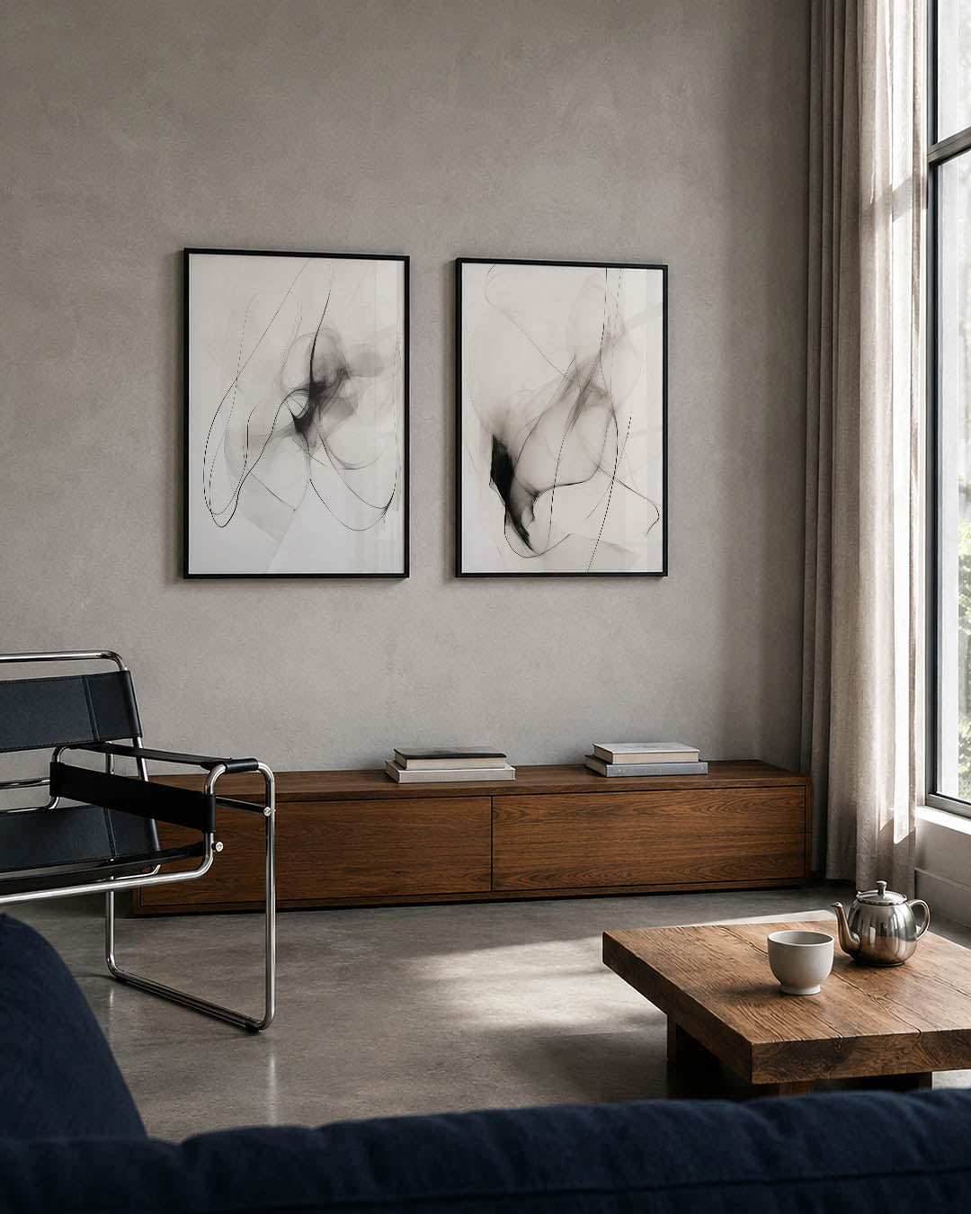 Lijnenspel en vormen Posterset