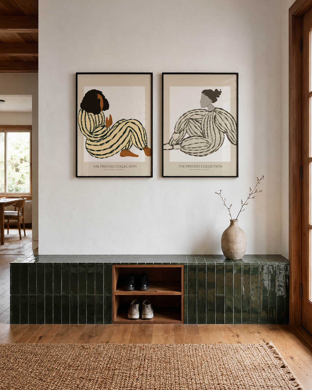 Gestreepte vormen Posterset