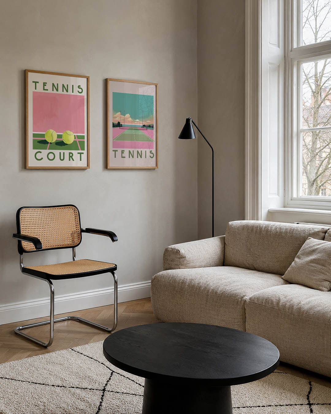 Tennisveld kleuren Posterset