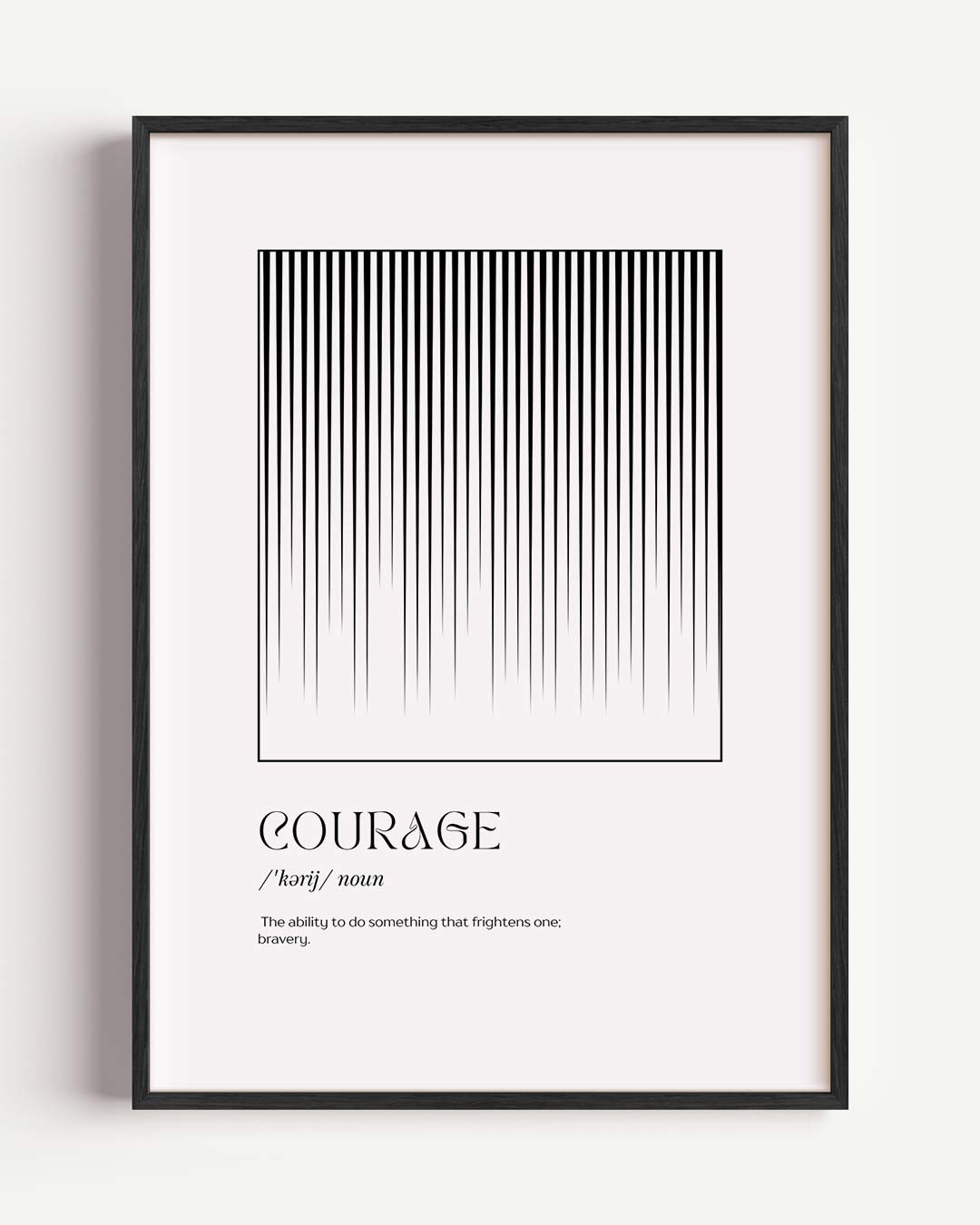 Minimalistische Moed Poster