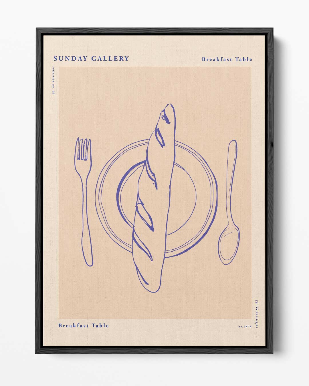 Ontbijttafel Illustratie Kunstwerk-canvas-dibond-plexiglas-wanddecoratie-WallArtistic