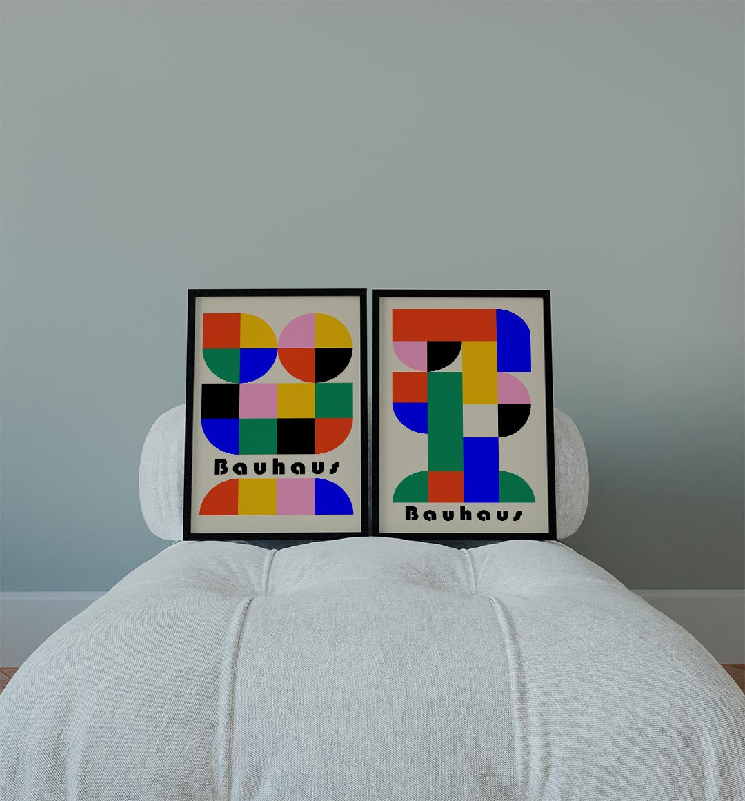 Kleurrijke vormen Posterset