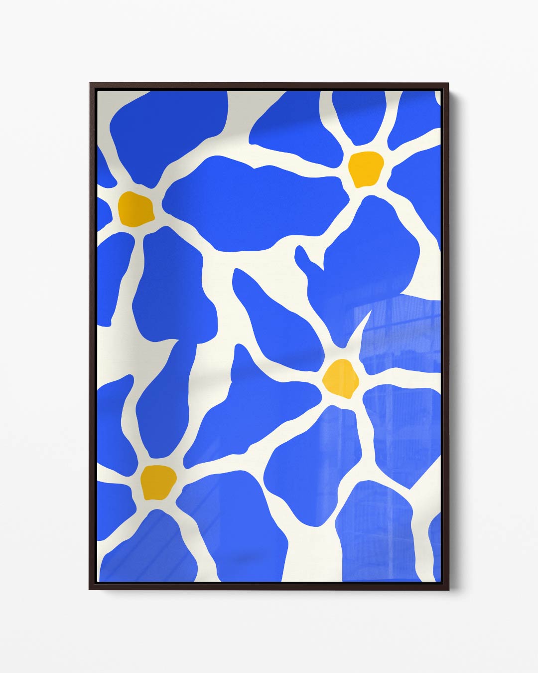 Bloemenpracht in Blauw Kunstwerk-canvas-dibond-plexiglas-wanddecoratie-WallArtistic