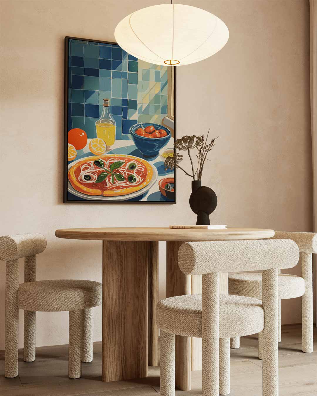Mediterrane Ontbijt Scène Kunstwerk-canvas-dibond-plexiglas-wanddecoratie-WallArtistic