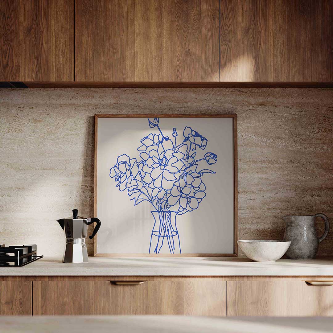 Bloemen in vaas Poster