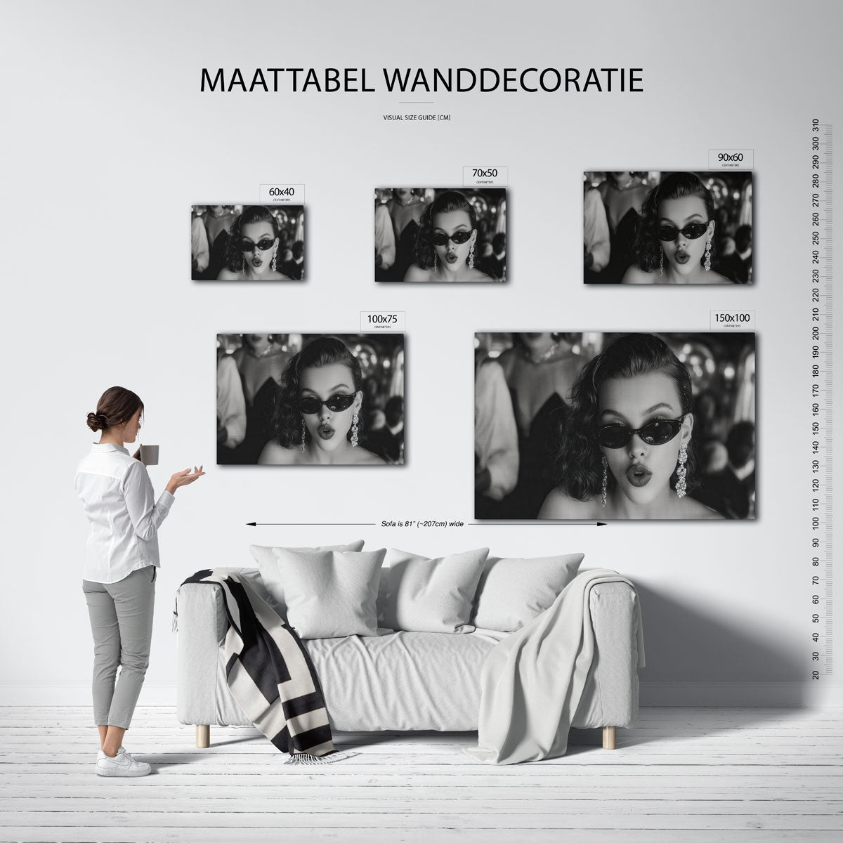 Stijlvolle portretfotografie Kunstwerk