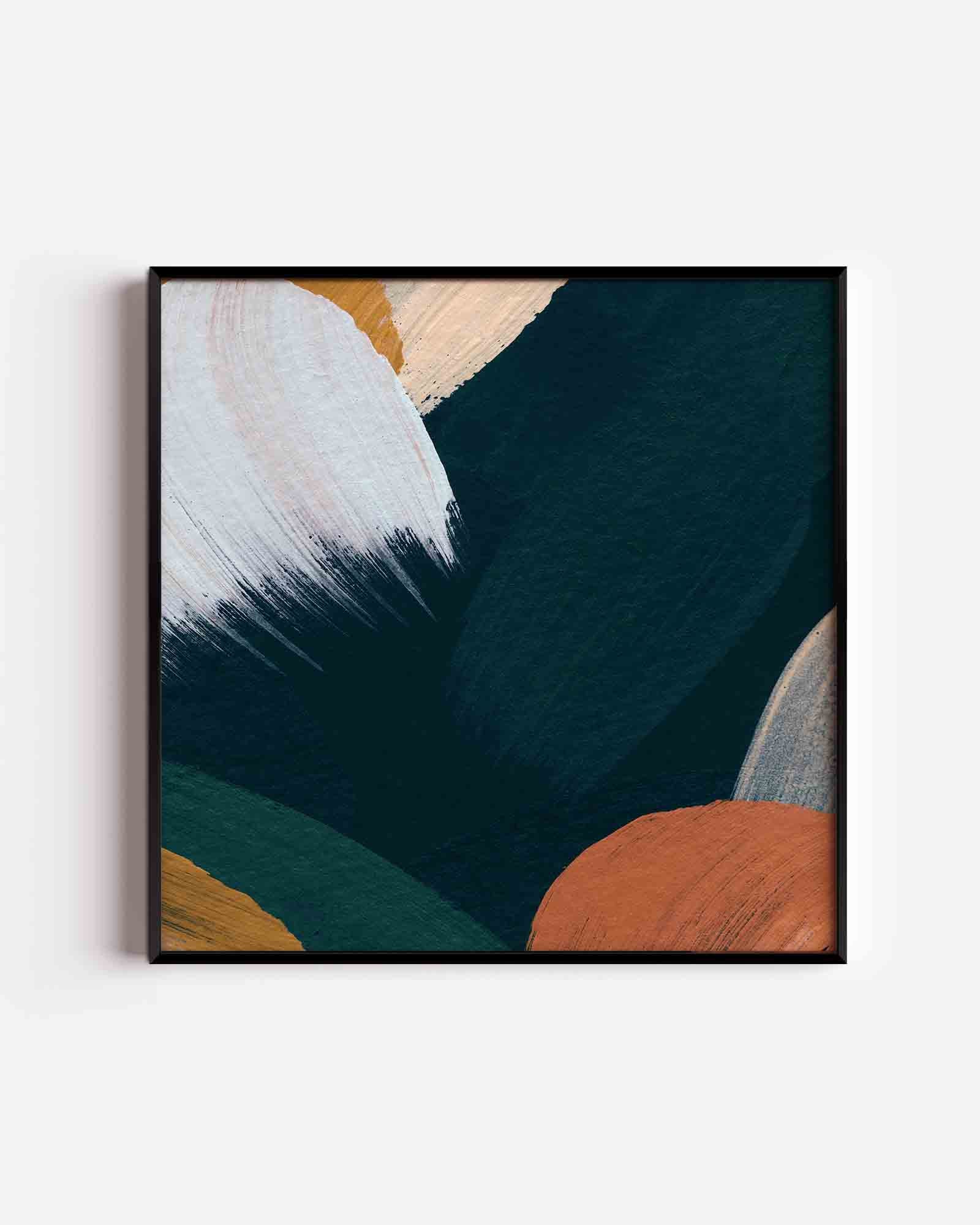 Abstracte penseelstreken Poster