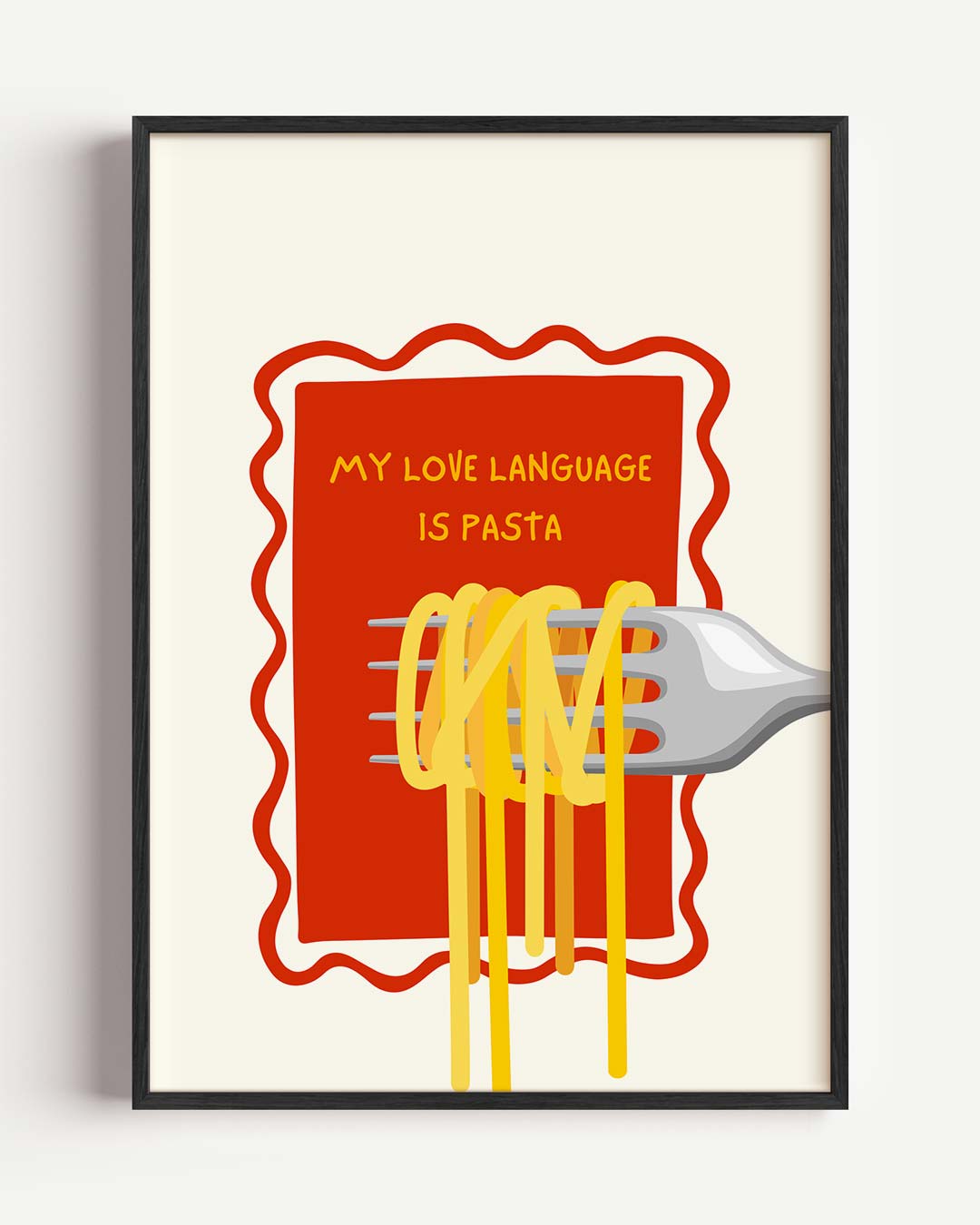 Pasta Liefde Taalposter