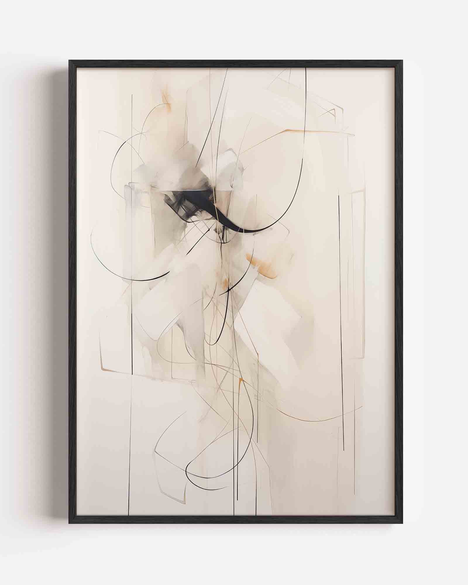 Abstracte lijnen en vormen Poster