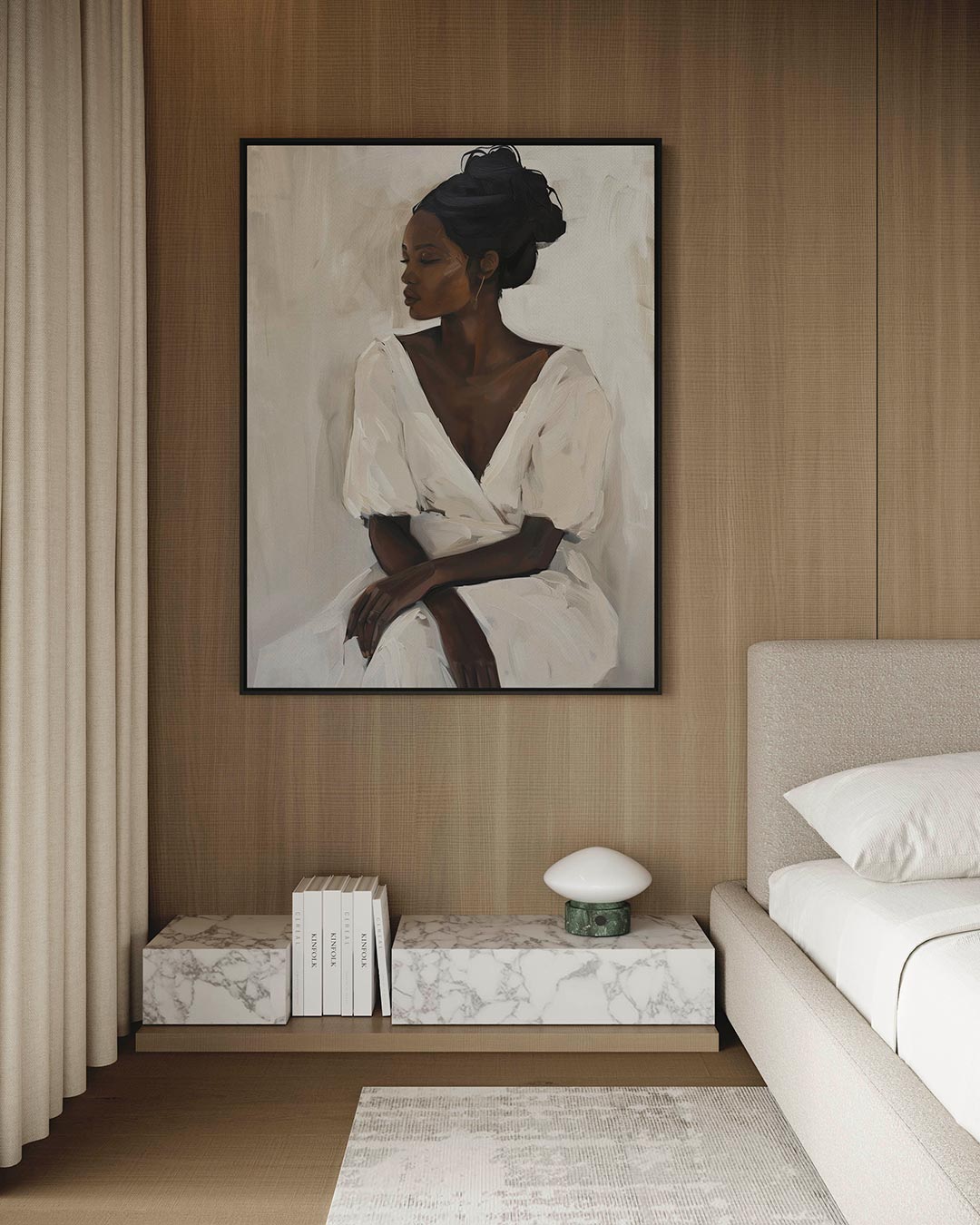 Elegante vrouwelijke pose Kunstwerk