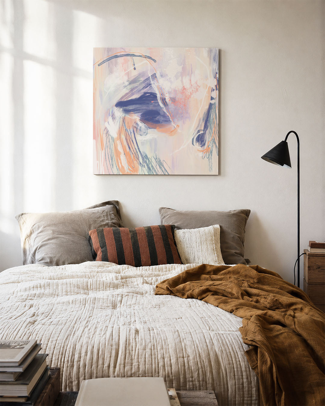 Dynamische kleurencompositie Kunstwerk