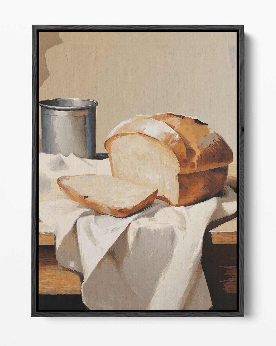 Rustiek Brood Stilleven Kunstwerk-canvas-dibond-plexiglas-wanddecoratie-WallArtistic