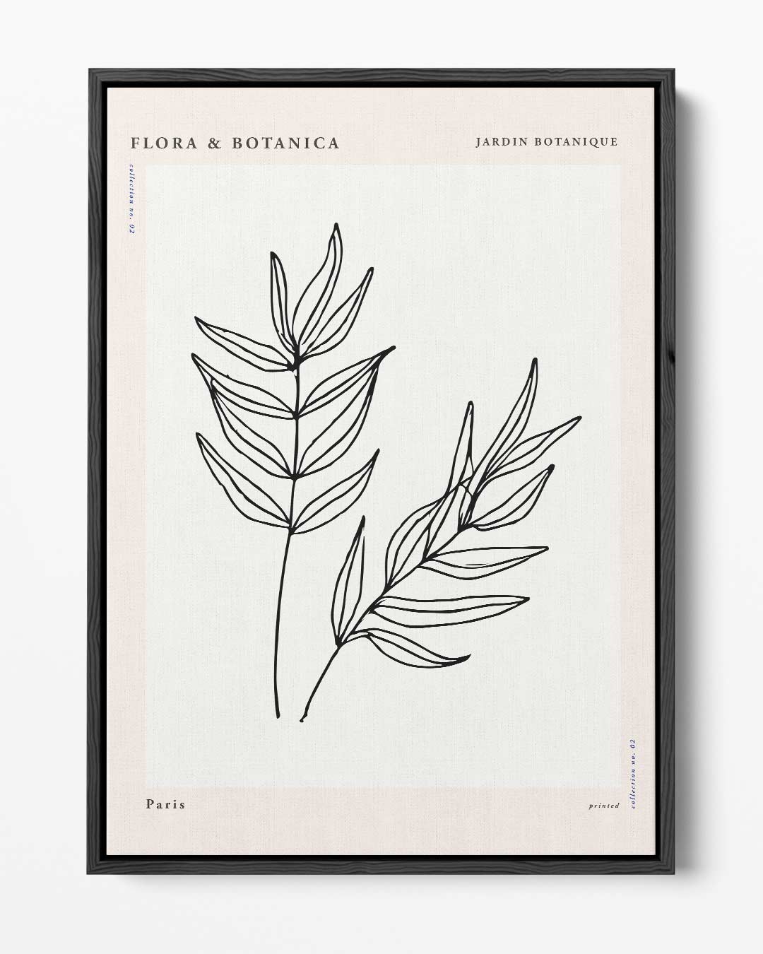 Botanische Illustratie "Eenvoudig Blad Kunstwerk-canvas-dibond-plexiglas-wanddecoratie-WallArtistic