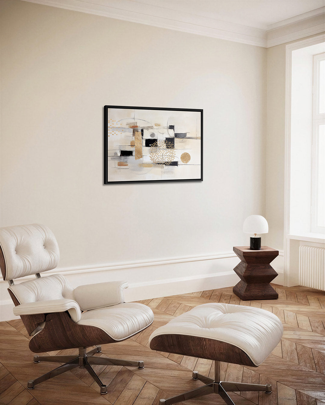 Geometrische vormen compositie Kunstwerk