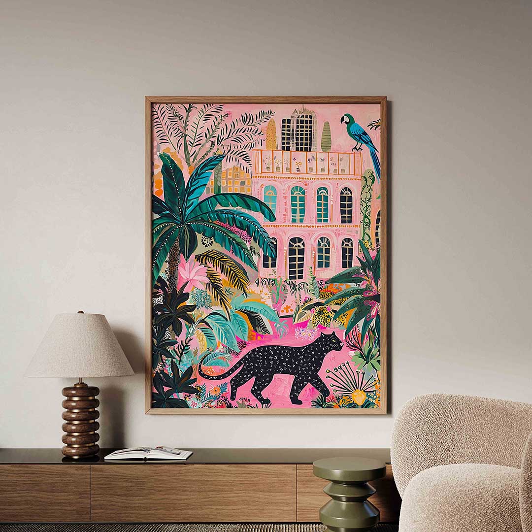 Panter en papegaai Poster