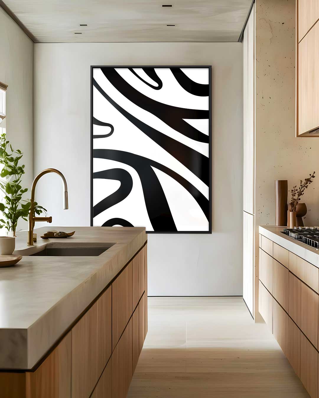 Abstracte Zebrastrepen Kunstwerk-canvas-dibond-plexiglas-wanddecoratie-WallArtistic
