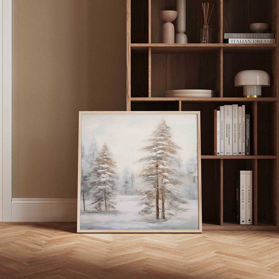 Besneeuwde bomen Poster