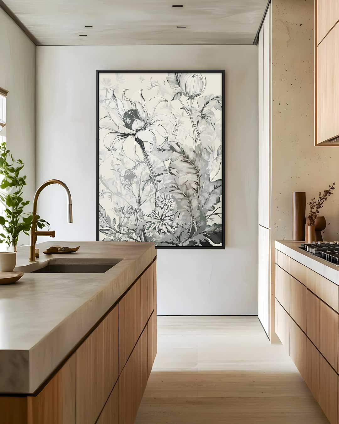 Botanische Bloemenpracht Kunstwerk-canvas-dibond-plexiglas-wanddecoratie-WallArtistic