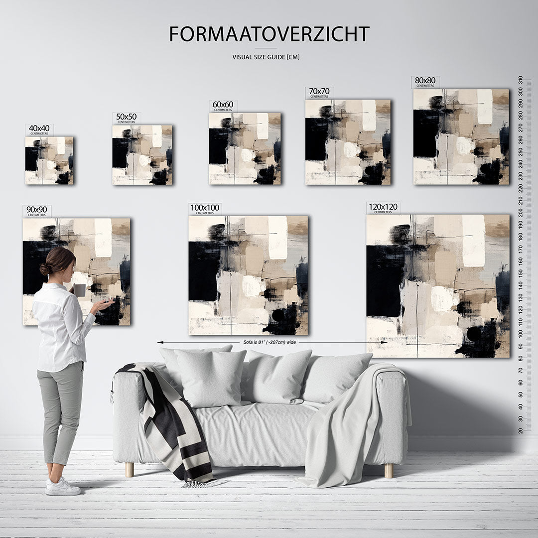 Geometrische compositie Kunstwerk