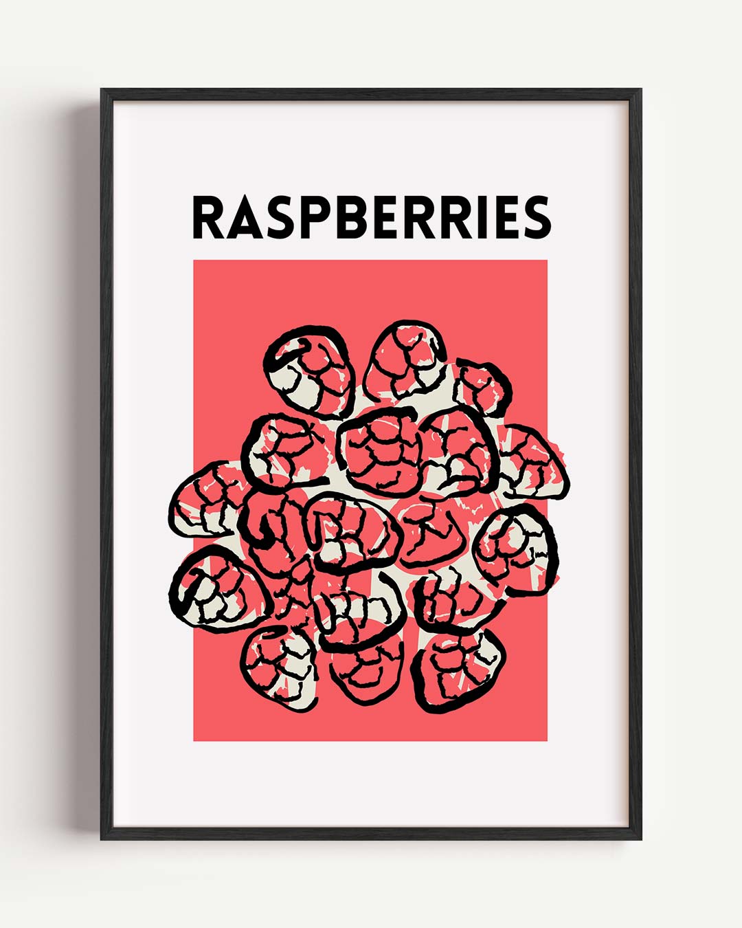 Frisse Frambozen Illustratieposter