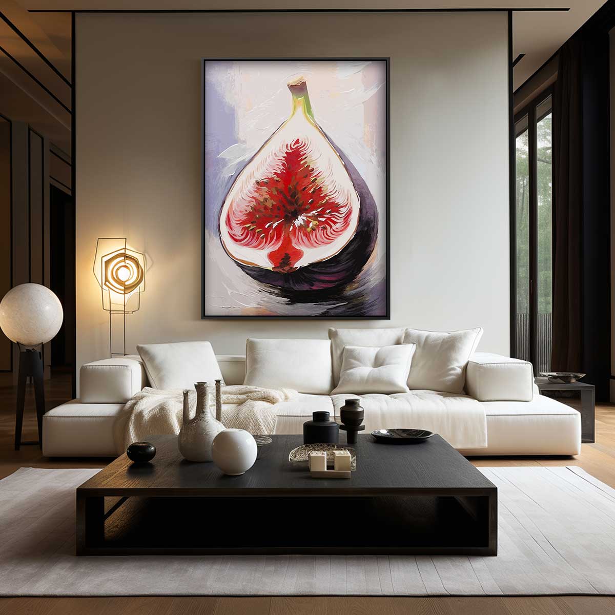 Abstracte Vijgenkunst Kunstwerk-canvas-dibond-plexiglas-wanddecoratie-WallArtistic