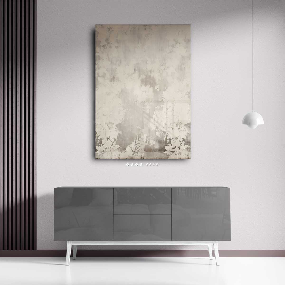 Dromerige Bloemensluier Kunstwerk-canvas-dibond-plexiglas-wanddecoratie-WallArtistic