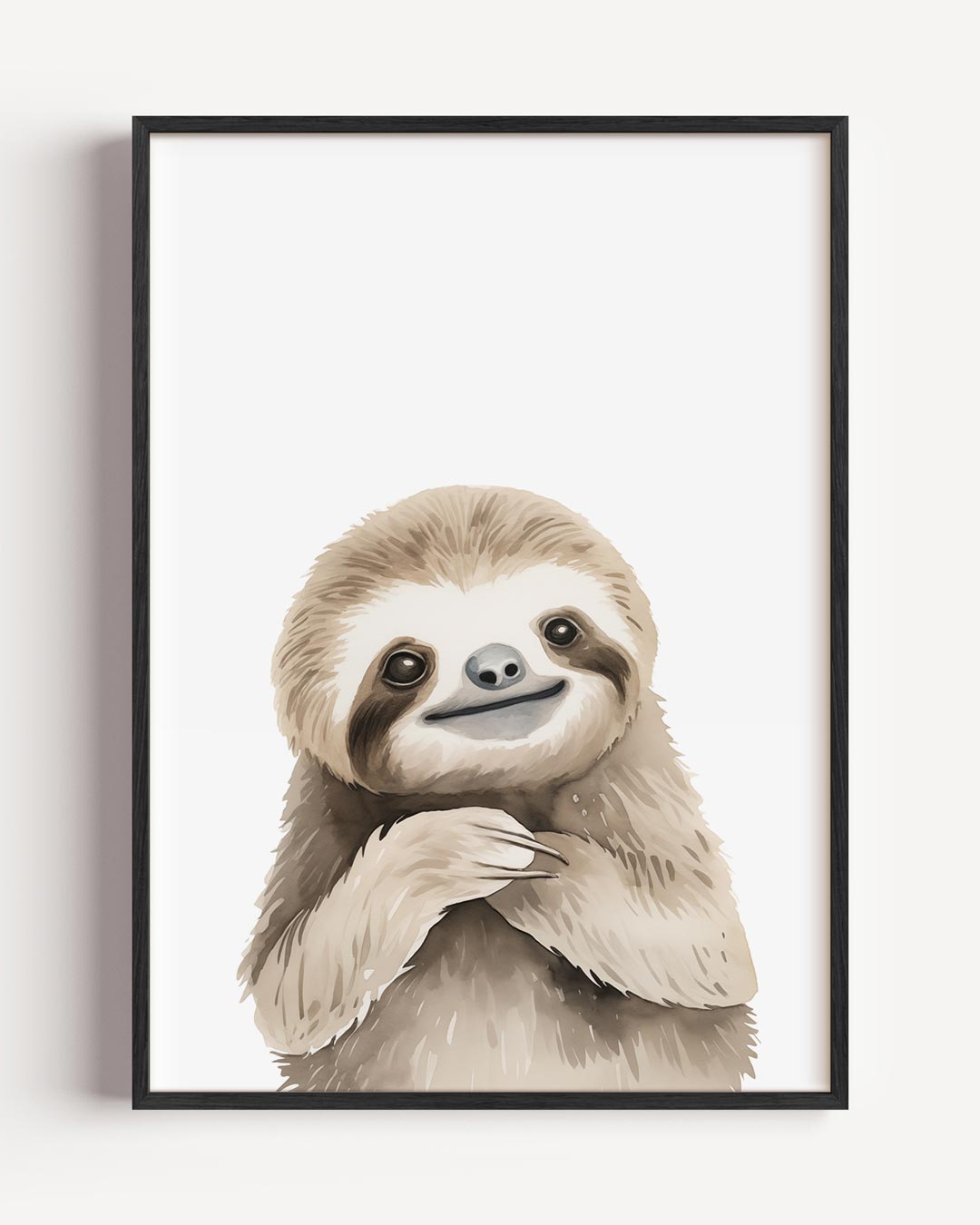 Schattige Luiaard Illustratie Poster-WallArtistic
