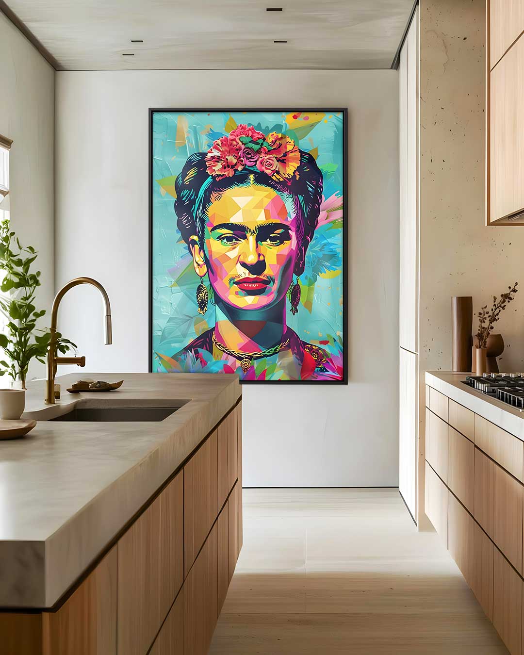 Kleurrijk Portret Kunstwerk Kunstwerk-canvas-dibond-plexiglas-wanddecoratie-WallArtistic