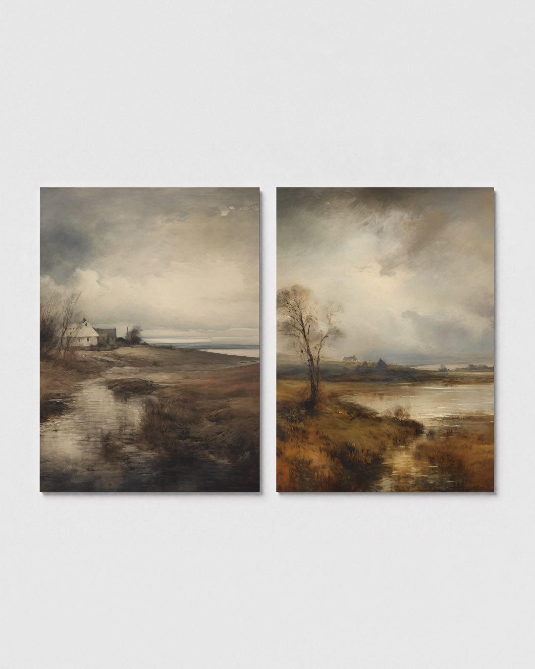 Rustige landschapstonen Posterset