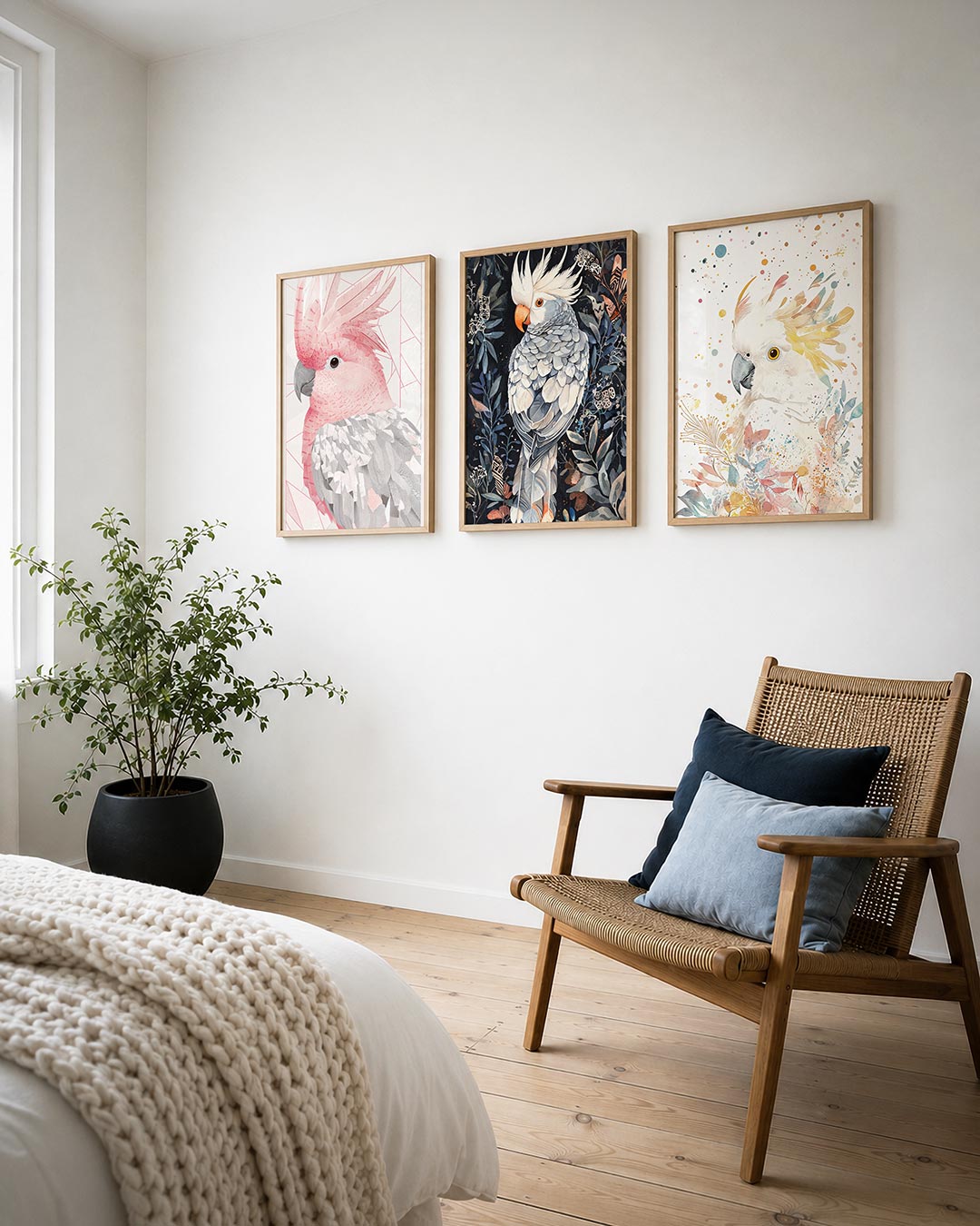 Vogel en lijnenspel Posterset