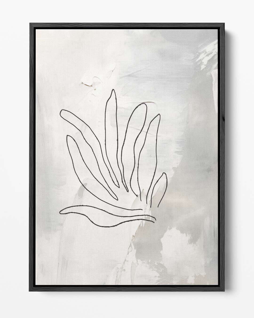 Organische Zwart-Wit Compositie Kunstwerk-canvas-dibond-plexiglas-wanddecoratie-WallArtistic