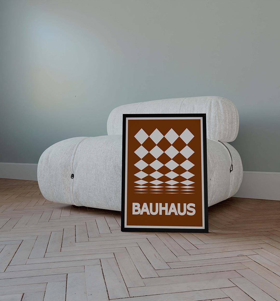 Ruitpatroon en tekst Poster