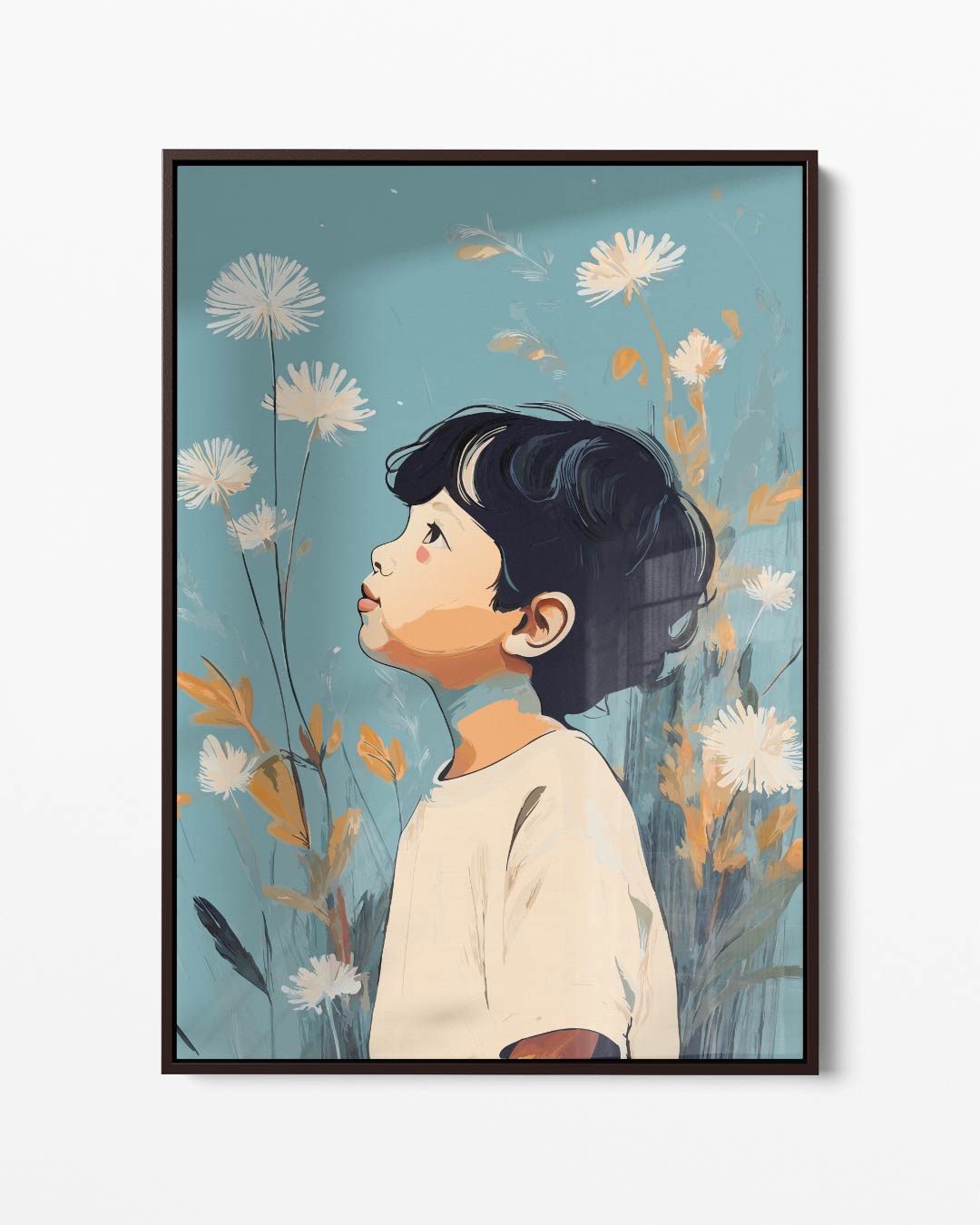 Dromend Tussen Bloemen Kunstwerk-canvas-dibond-plexiglas-wanddecoratie-WallArtistic