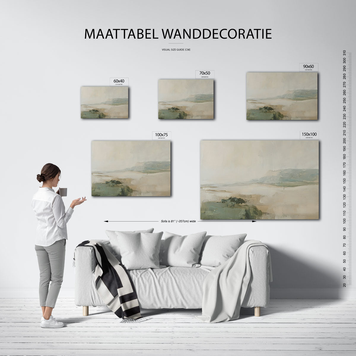 Rustige landschapsweergave Kunstwerk