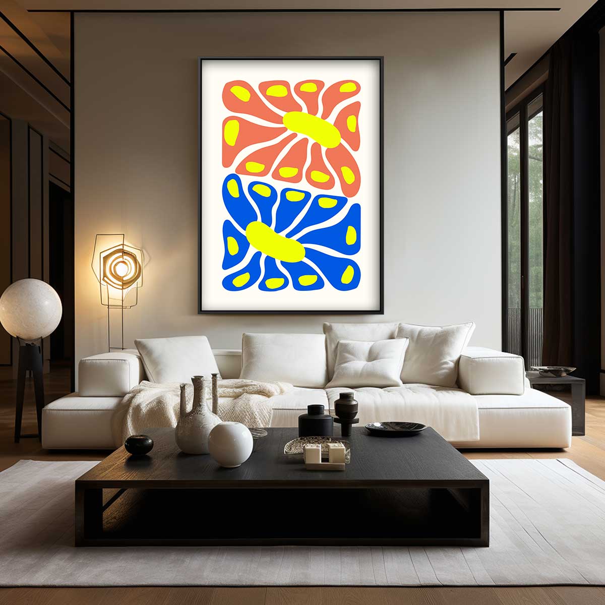 Kleurrijke Bloemexplosie Kunstwerk-canvas-dibond-plexiglas-wanddecoratie-WallArtistic