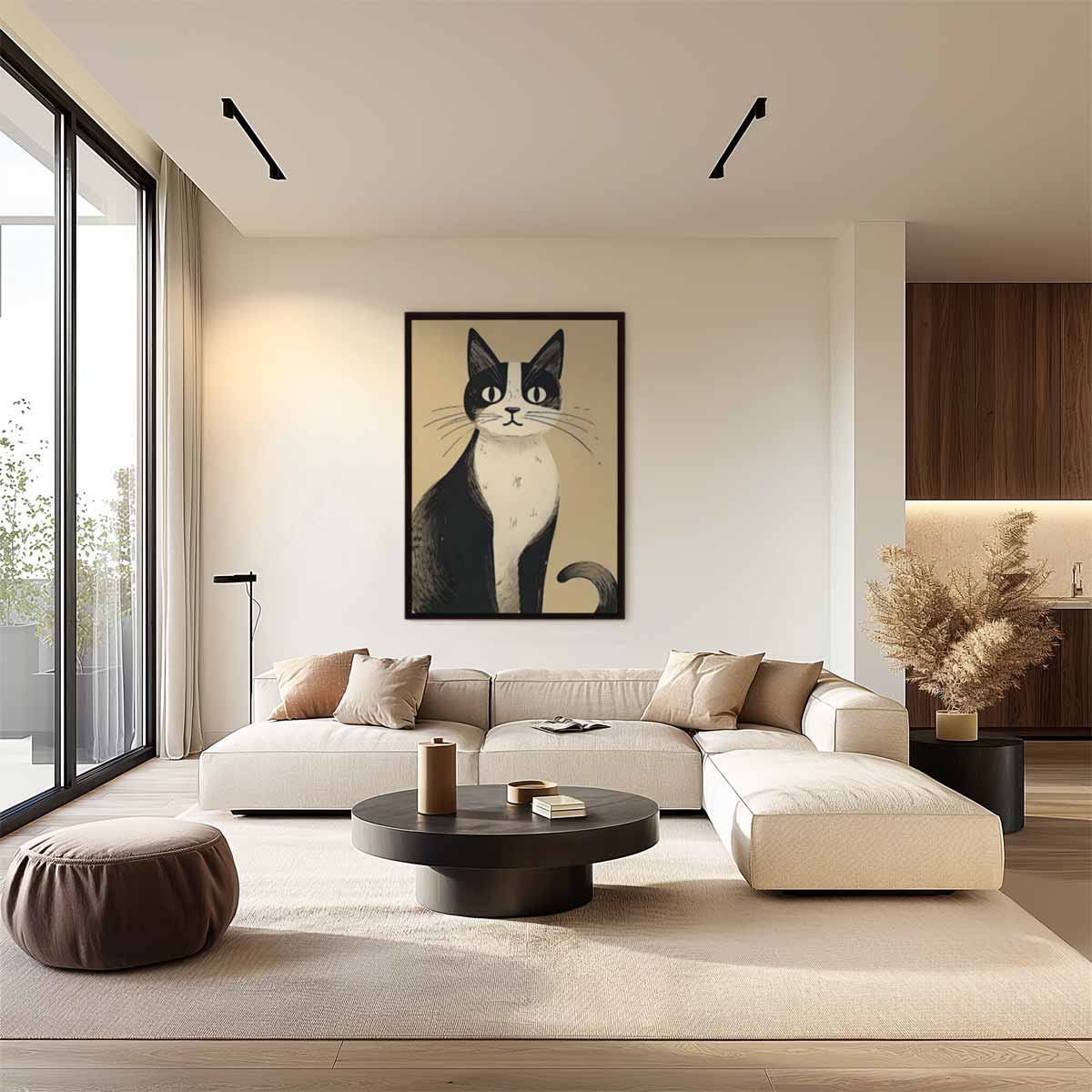 Zeitlose Katze auf Tapetenkunst