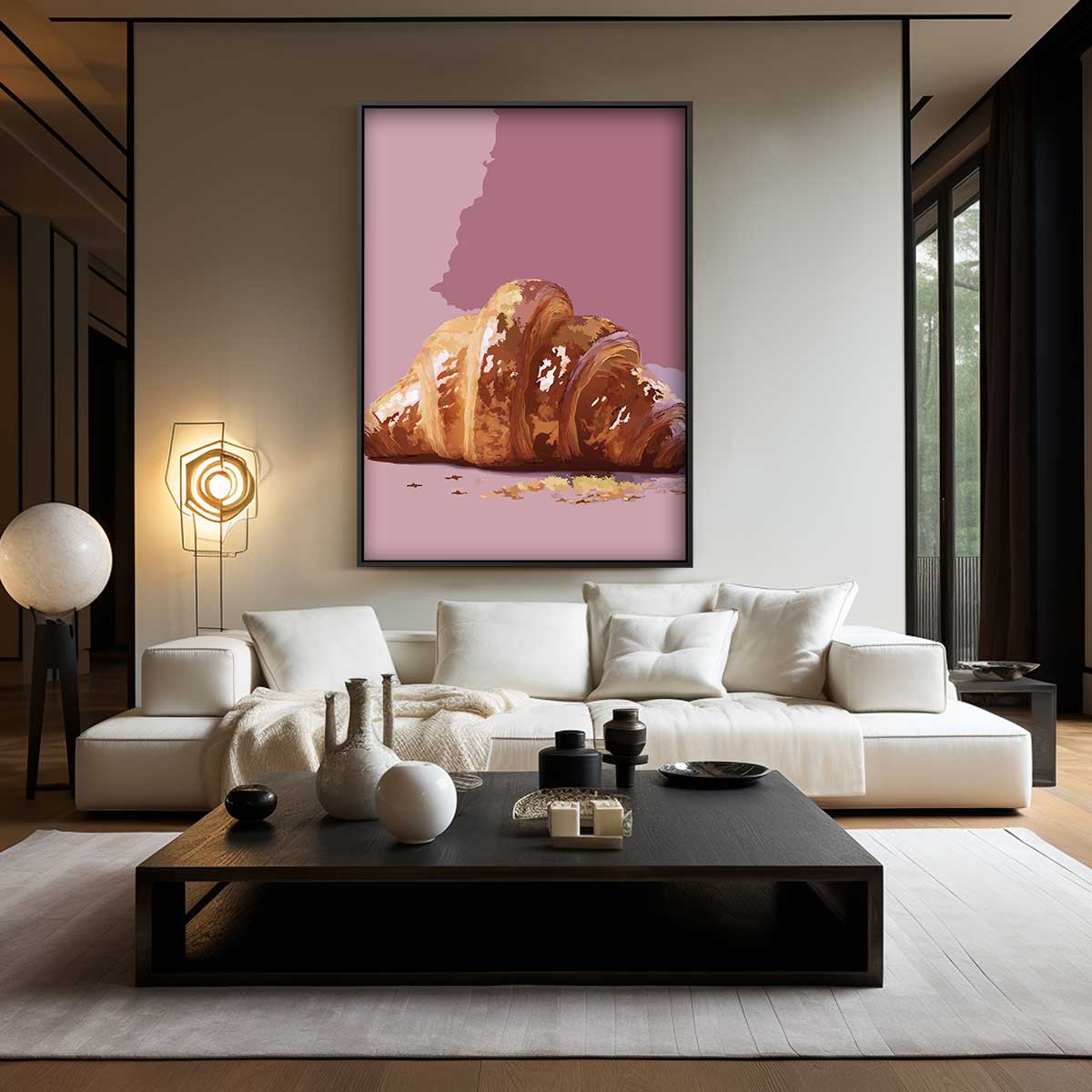 Croissantje in Kunst Kunstwerk-canvas-dibond-plexiglas-wanddecoratie-WallArtistic