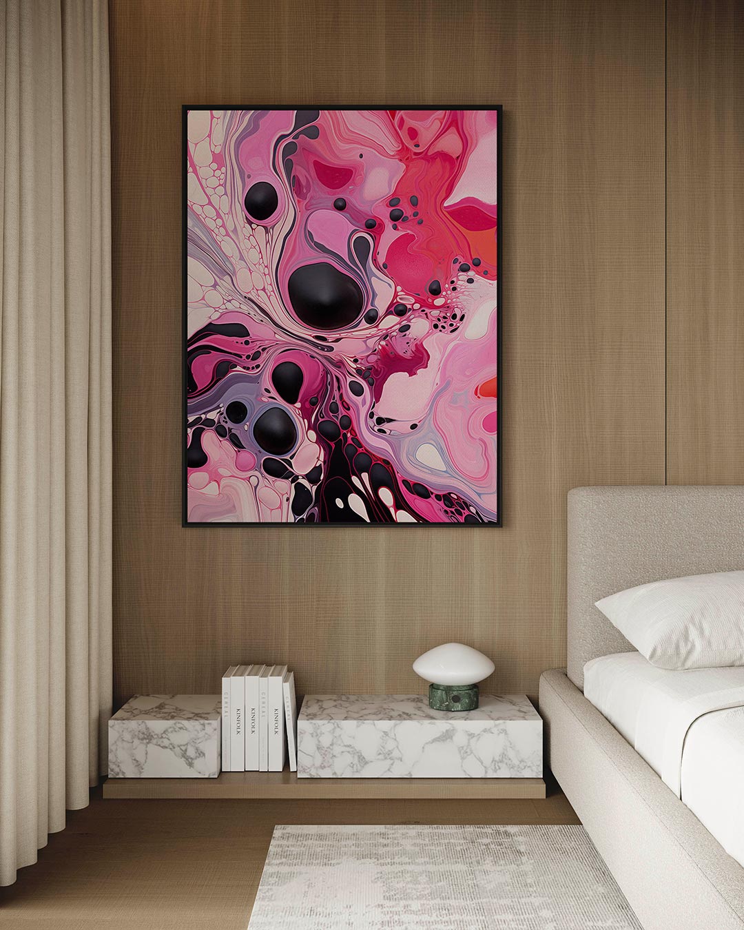 Vloeiende kleurencompositie Kunstwerk