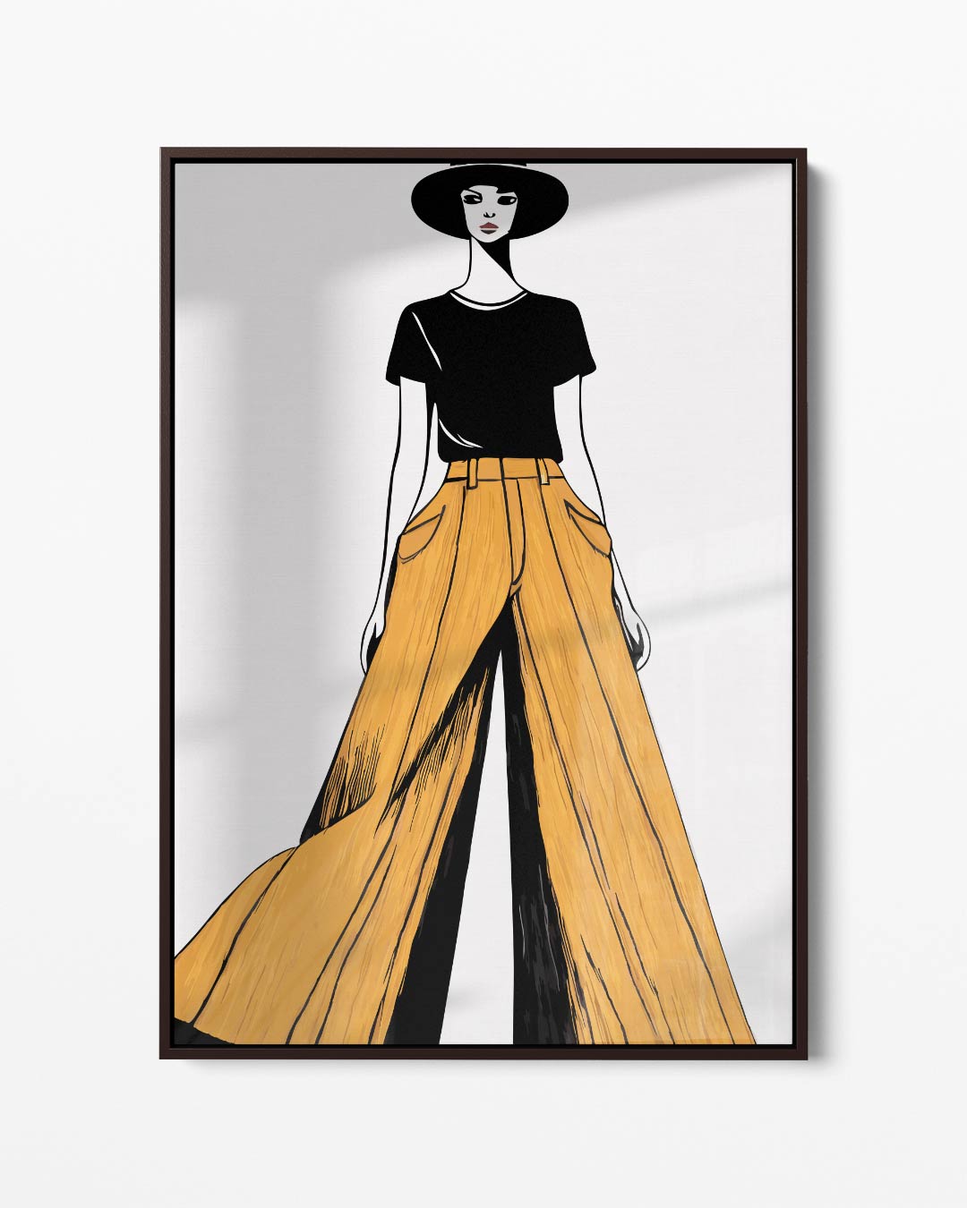 Stijlvolle Dames Silhouet Kunstwerk-canvas-dibond-plexiglas-wanddecoratie-WallArtistic