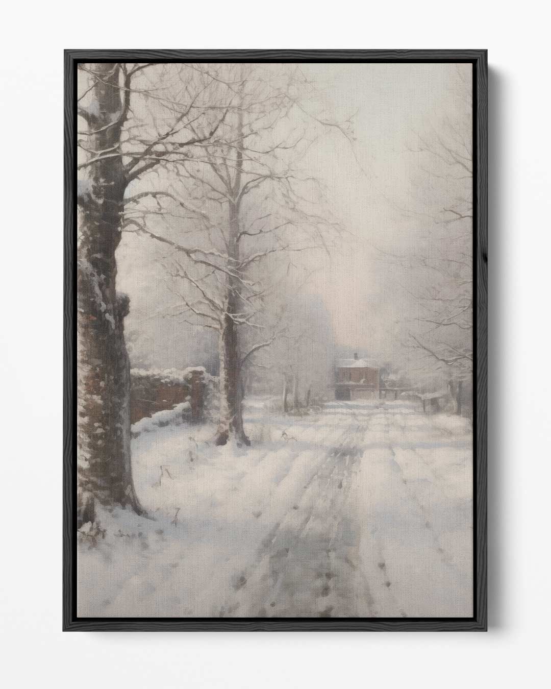 Winterlandschap in Sneeuw Kunstwerk-canvas-dibond-plexiglas-wanddecoratie-WallArtistic