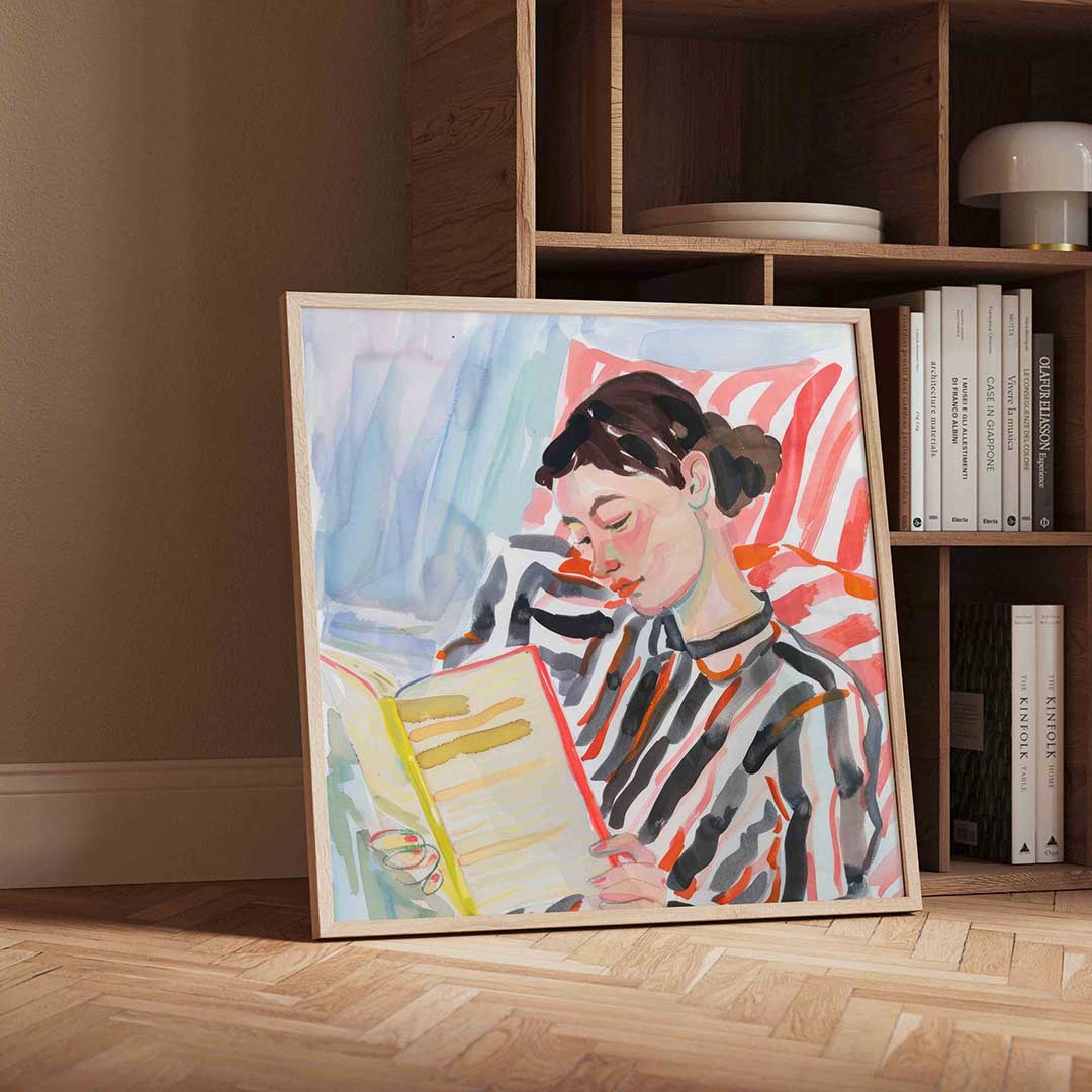 Lezende vrouw Poster