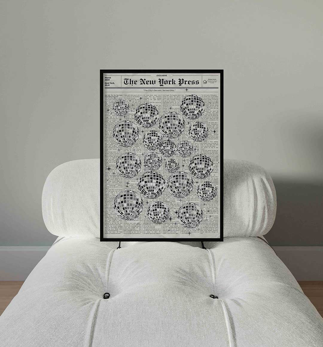 Disco ball patroon Poster
