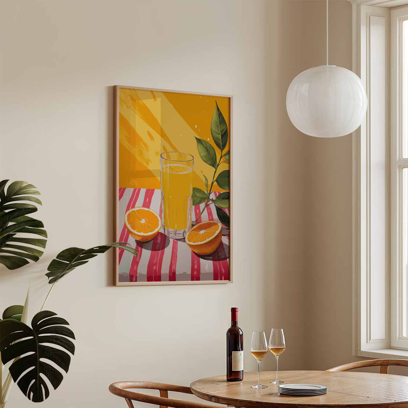Zomerse Sinaasappel Sfeerposter