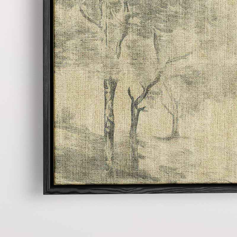 Mistig Boslandschap Kunstwerk-canvas-dibond-plexiglas-wanddecoratie-WallArtistic