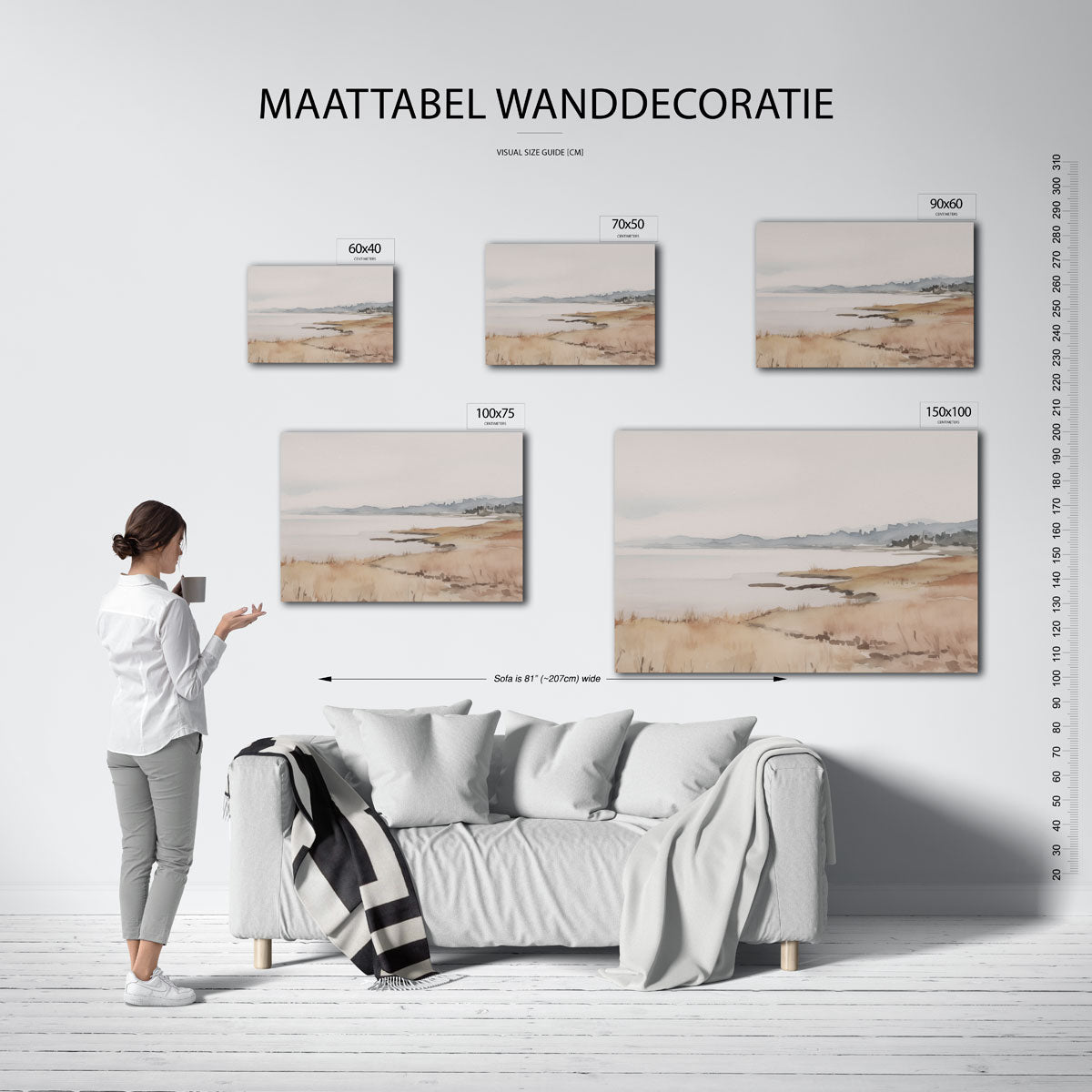 Rustig landschap Kunstwerk